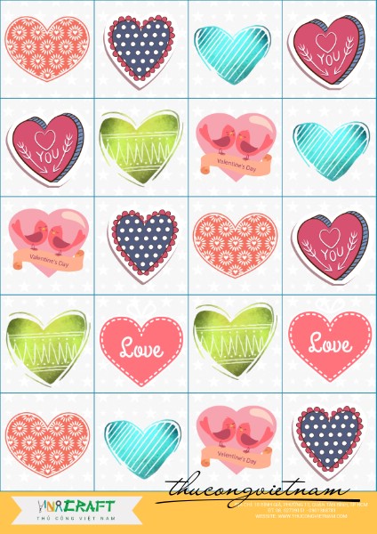 Sticker tim mẫu 1